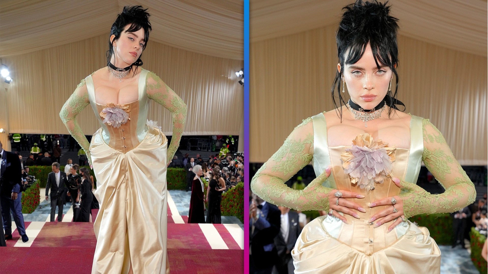 Met Gala 2022 Billie Eilish Stuns in Ivory Satin Gown