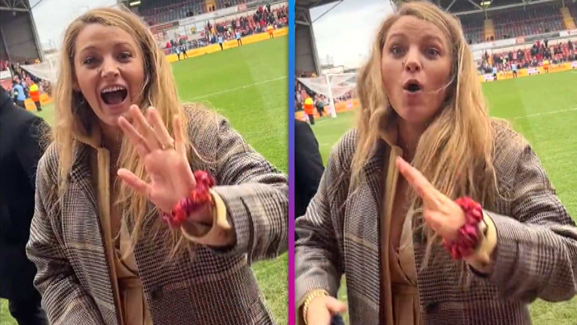 Blake Lively Playfully Trolls Fan At A Wrexham Football Match 