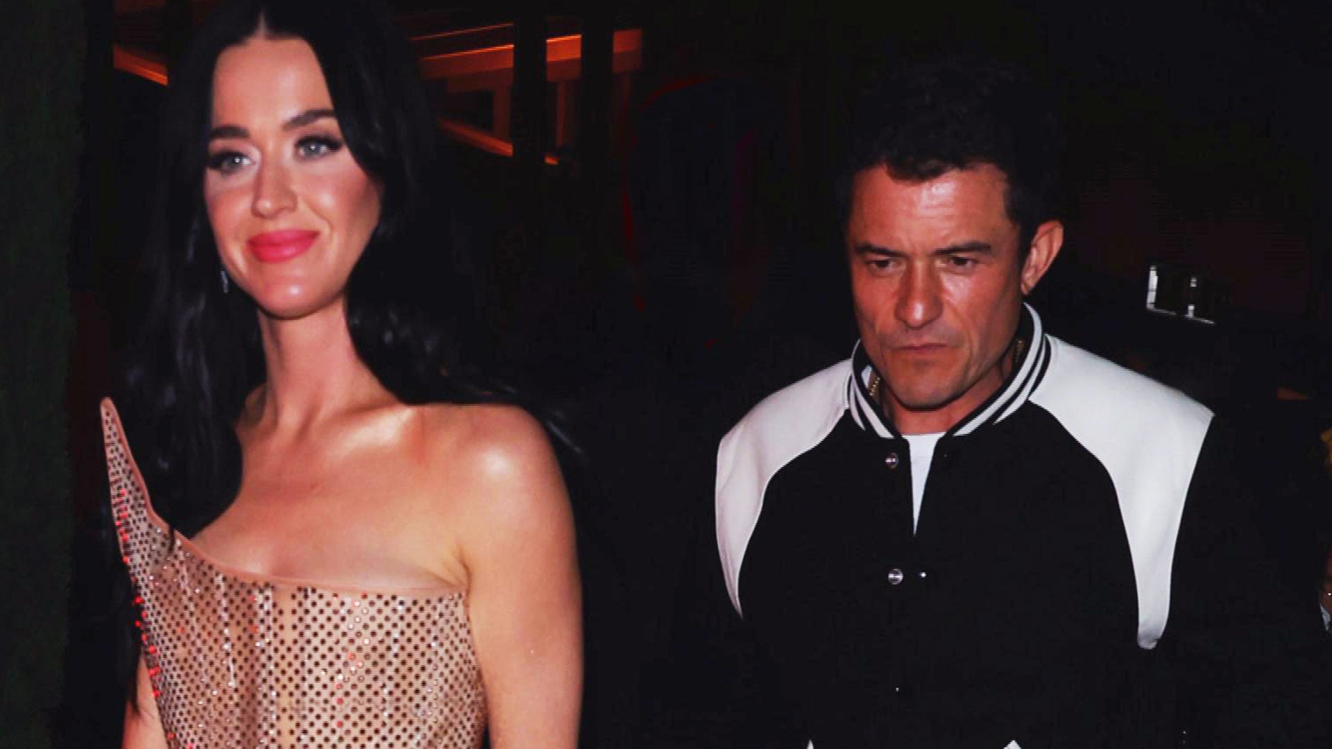 Katy Perry sai com Orlando Bloom depois do show 