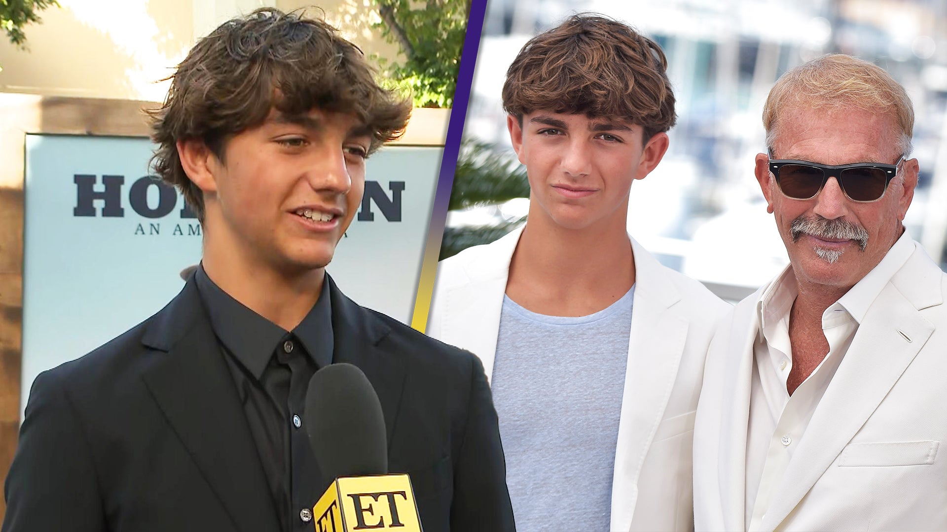 Watch Kevin Costner's Son Hayes Gush Over His Dad After 'Horizon' Acting Debut  (Exclusive)
