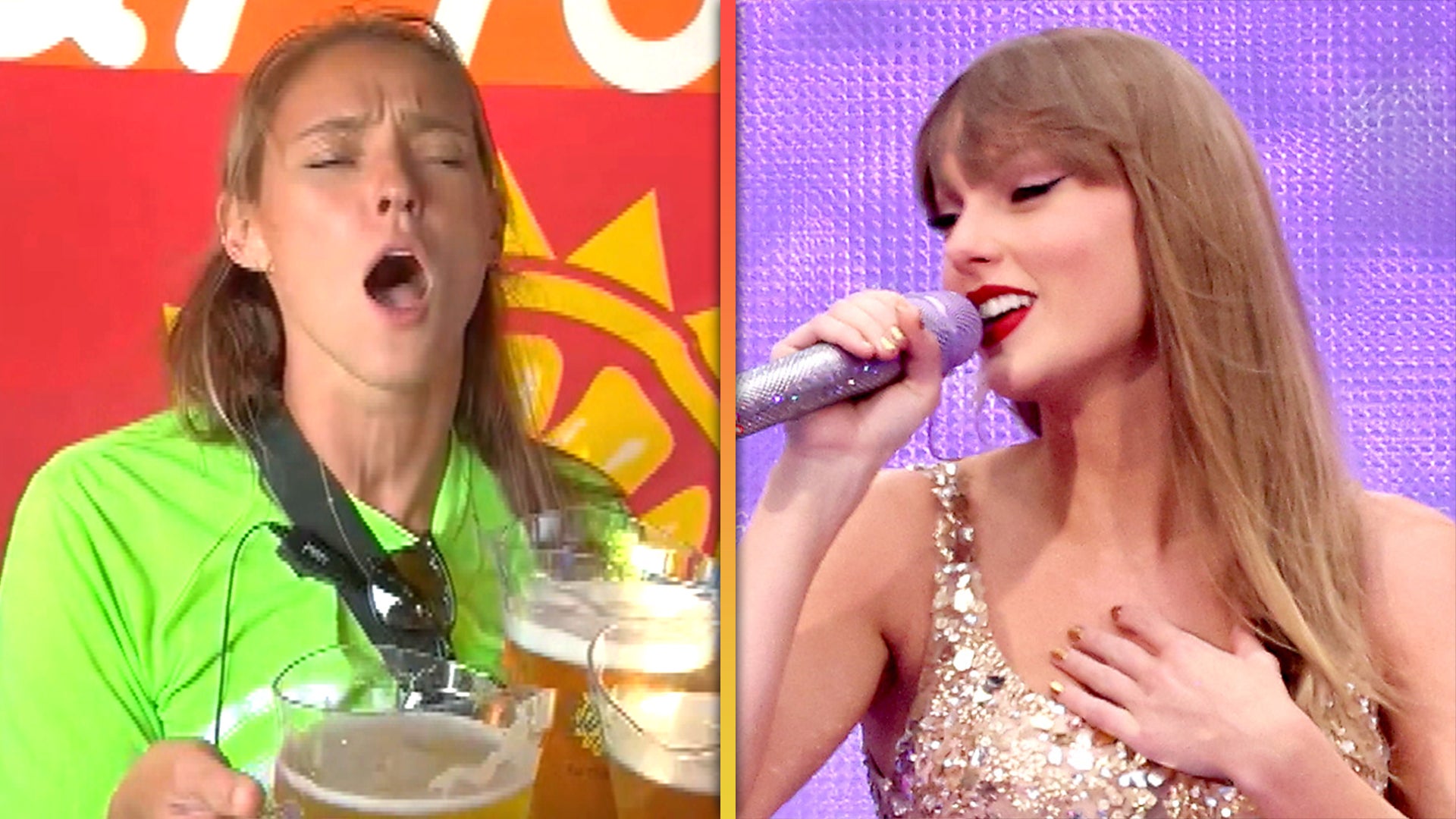 Watch Kylie Kelce Passionately Belt Out Taylor Swift's 'Love Story' Holding Three Pitchers of Beer