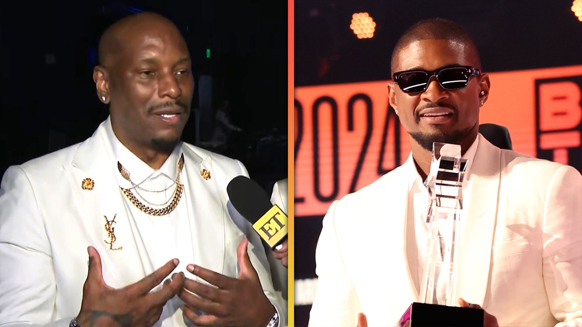 Tyrese Passionately Gives Usher His Flowers for Earning BET's Lifetime Achievement Award (Exclusive)
