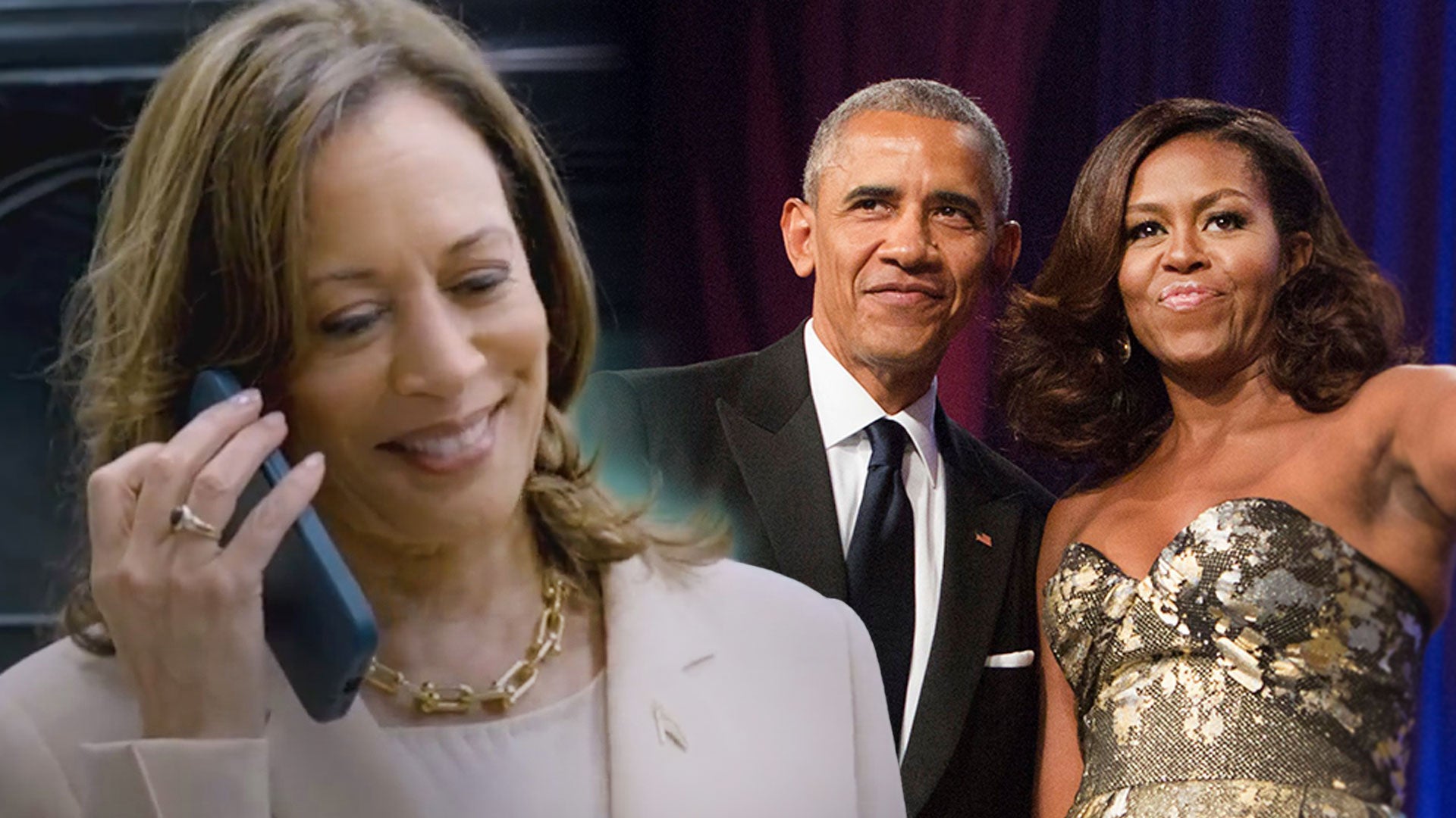 Watch Kamala Harris React to Barack and Michelle Obama Endorsing Her Presidential Run
