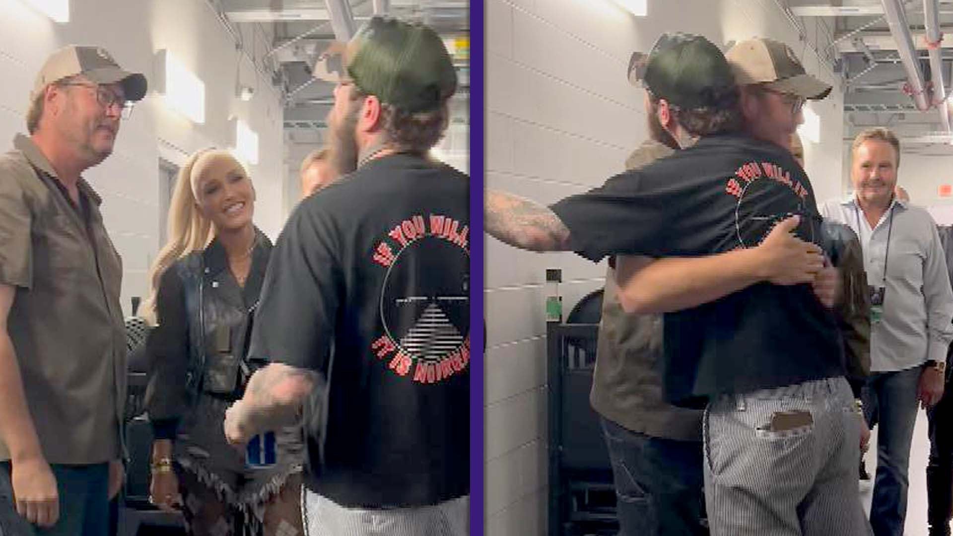 Blake Shelton Flaunts Bromance With Post Malone in Front of Gwen Stefani #PostMalone