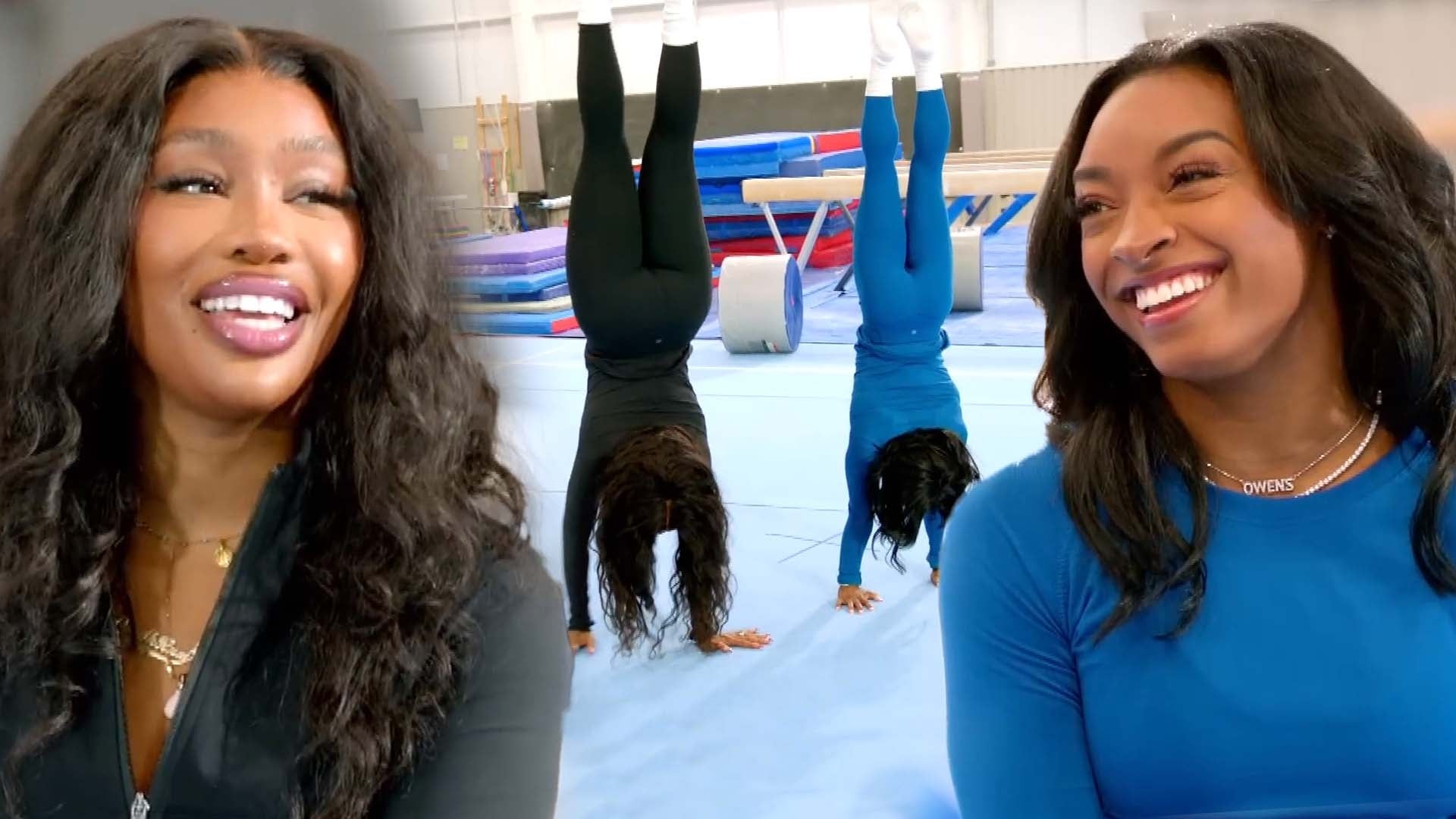 SZA Competes With Simone Biles in a Handstand Competition!