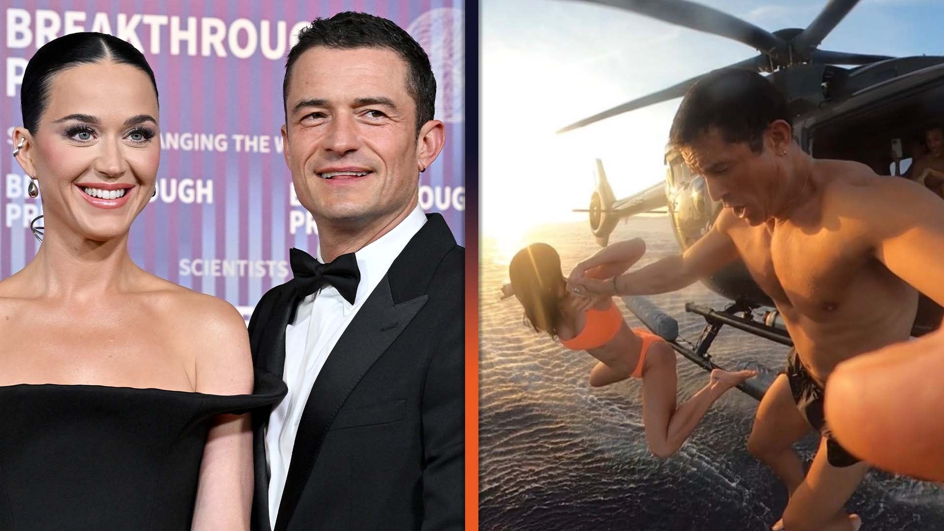 Watch Katy Perry and Orlando Bloom Jump Out of a Helicopter!