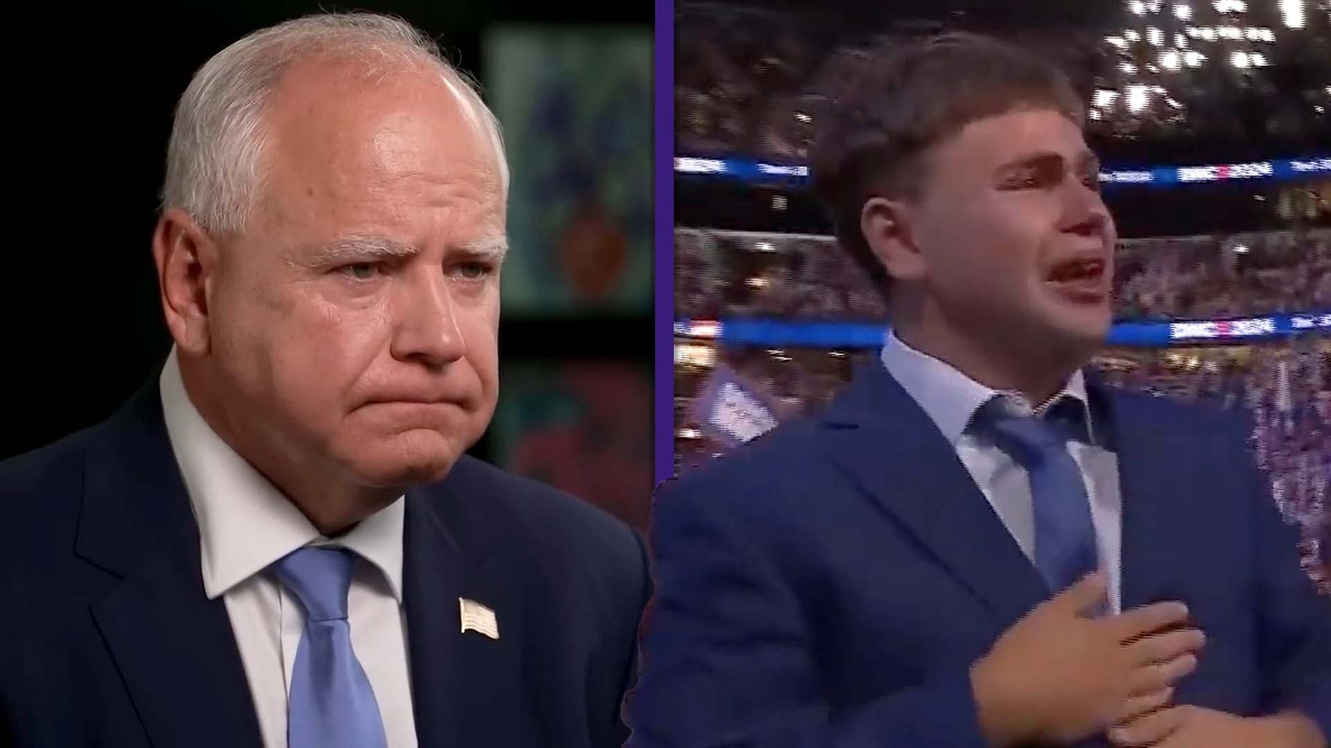 Tim Walz Emotionally Reacts to Son Gus Stealing the Spotlight at DNC