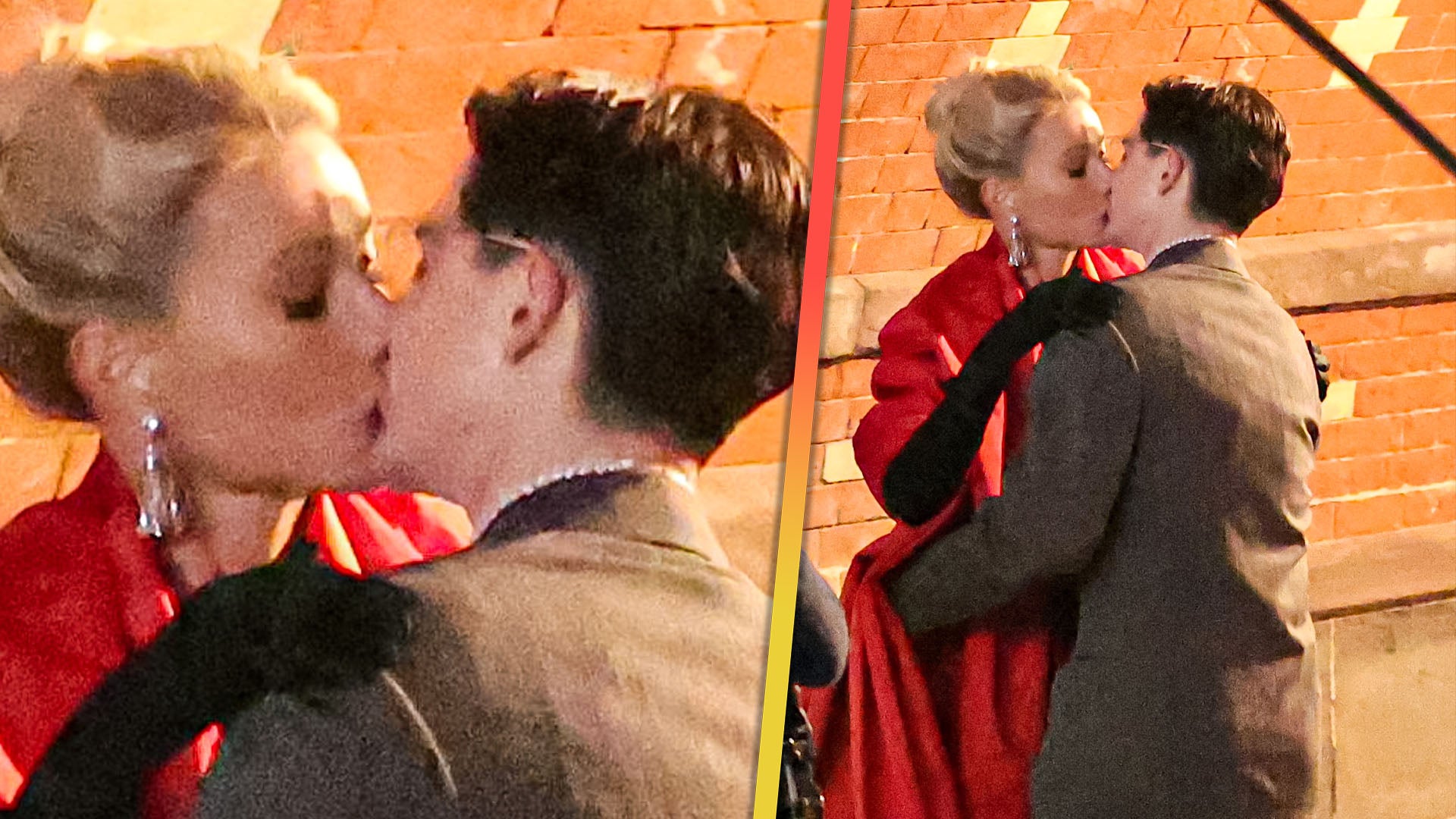 Timothée Chalamet Kisses Gwyneth Paltrow on Set